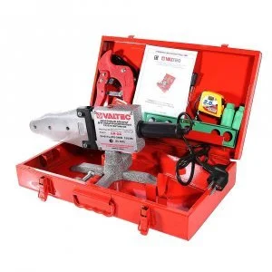 Сварочный аппарат для полипропиленовых труб 20-40 мм, 1200 Вт VALTEC / Комплект оборудования для сварки пластика: паяльник, набор насадок, ножницы