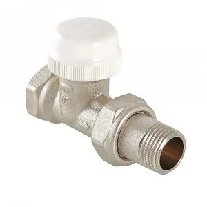 Клапан термостатический радиаторный прямой 1/2" вн-нар VALTEC / Регулирующий кран для подключения радиатора отопления с полусгоном, VT.032.N.04