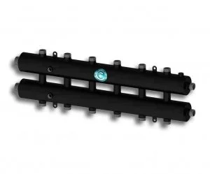 Универсальный распределительный коллектор Север R-КМ7 (7 контуров) до 70 кВт, 1 1/4" x 1" для котла отопления и насосных групп, круглый профиль