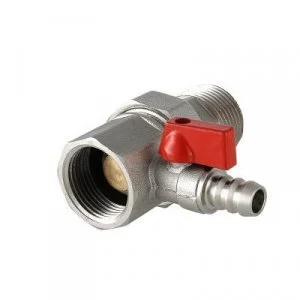 Сгон-отсекатель 1" вн.-нар. VALTEC с дренажным краном и накидной гайкой / Американка ДУ 25 для подключения расширительного бака отопления и ГВС