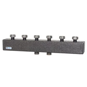 Распределительный коллектор на 3 контура 1 1/2" (70 кВт) ESBE GMA431 в изоляции для системы отопления: подключение котла, насосных групп