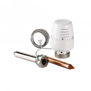 Термоголовка 20-60 C М30x1,5 VALTEC жидкостная, с выносным датчиком и погружной гильзой / Термостатическая головка на насосно-смесительный узел ТП