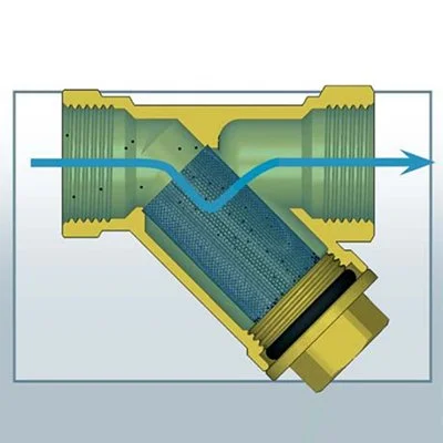 Движение воды в косом фильтре