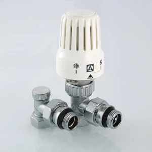 ᐉ Комплект терморегулирующий угловой 1/2"x1/2" VALTEC для подключения радиатора отопления: термоголовка, настроечный и термостатический клапаны ✔️ фото | ⏩ Pro-Greem