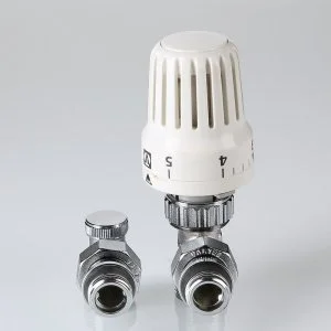 ᐉ Комплект терморегулирующий угловой 1/2"x3/4" Евроконус VALTEC для подключения радиатора отопления ✔️ фото | ⏩ Pro-Greem