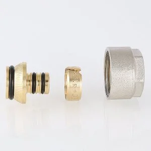 ᐉ Евроконус 3/4" для металлопластиковых труб 20x2,0 мм VALTEC / Фитинг обжимной латунный с накидной гайкой резьба для подключения коллектора ✔️ фото | ⏩ Pro-Greem