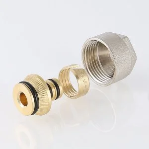 ᐉ Евроконус 3/4" для металлопластиковых труб 20x2,0 мм VALTEC / Фитинг обжимной латунный с накидной гайкой резьба для подключения коллектора ✔️ фото | ⏩ Pro-Greem