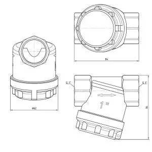 ᐉ Фильтр универсальный сетчатый 1" ВР VALTEC с сеткой 300 мкм, латунный никелированный, 16 бар / Грязевик грубой очистки воды ДУ25 со сливной пробкой ✔️ фото | ⏩ Pro-Greem