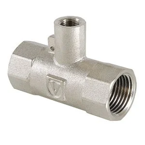 ᐉ Тройник 1/2" х M10 х 1/2" вн.р. VALTEC для погружного термодатчика / Латунный фитинг для подключения датчика температуры счетчика отопления квартиры ✔️ фото | ⏩ Pro-Greem