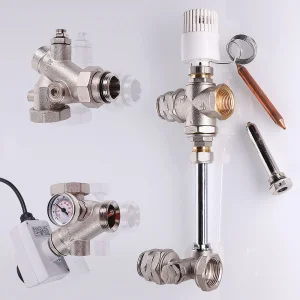 ᐉ Насосно-смесительный узел с термоголовкой VALTEC DUALMIX без насоса (монтажная длина 130 мм) / Модуль к распределительному коллектору теплого пола ✔️ фото | ⏩ Pro-Greem