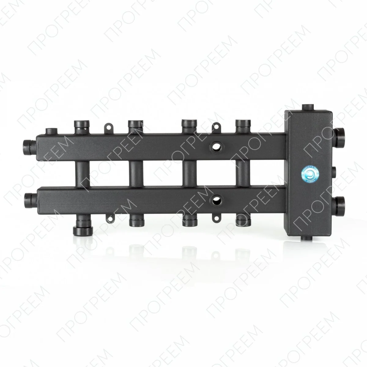 ᐉ Распределительный коллектор с гидрострелкой Север М5 (5 контуров) до 70 кВт, 1 1/4" x 1" для котла отопления, насосных групп (квадратный профиль) 1925011 ✅ фото | Север ⭐ Pro-Greem