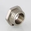 ᐉ Пробка резьбовая на трубу 1/2" нар.р. VALTEC, латунная / Никелированная заглушка с наружной резьбой для проходного коллектора, трубы ДУ 15 VTr.583.N.0004 ✅ фото | VALTEC ⭐ Pro-Greem