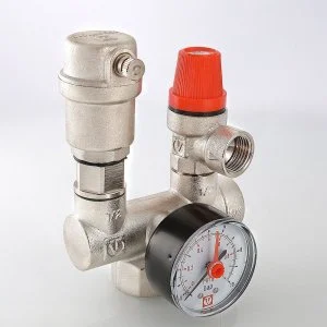 ᐉ Группа безопасности 1" 3 бара для котла и бойлера VALTEC VT.460.0.0 / Для систем отопления и ГВС до 44 кВт, до 10 бар, до 120 C ✔️ фото | ⏩ Pro-Greem