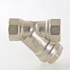 ᐉ Фильтр косой сетчатый 1 1/4"ВР VALTEC с сеткой 800 мкм, латунный никелированный, 16 бар / Грязевик грубой очистки воды ДУ32 со сливной пробкой VT.192.N.07 ✅ фото | VALTEC ⭐ Pro-Greem