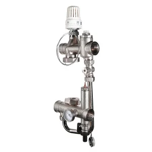 ᐉ Насосно-смесительный узел с термоголовкой VALTEC VALMIX без насоса (монтажная длина 130 мм) / Модуль для подключения к гребенке водяного теплого пола ✔️ фото | ⏩ Pro-Greem