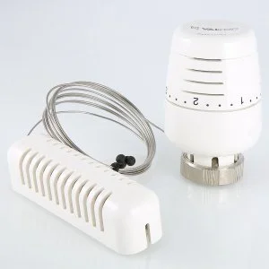 ᐉ Термоголовка для радиатора М30x1,5 VALTEC с выносным датчиком, жидкостная (диапазон регулировки 6.5-28 градусов) на батарею отопления и коллекторы ✔️ фото | ⏩ Pro-Greem