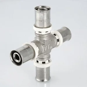 ᐉ Крестовина 20х16х20х16 мм VALTEC для металлопластиковых и пластиковых труб 16(2,0), 20(2,0) / Пресс-фитинг для соединения труб из сшитого полиэтилена ✔️ фото | ⏩ Pro-Greem