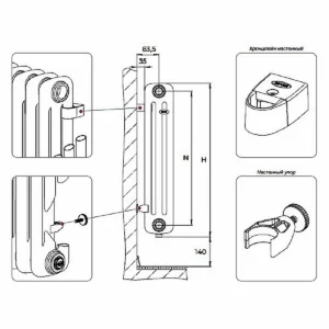 ᐉ Радиатор стальной трубчатый Rifar Tubog TUB 2180-08-D1-AN [8 секций] ✔️ фото | ⏩ Pro-Greem