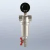 ᐉ Фильтр самоочищающийся промывной 1/2" ВР VALTEC с манометром и сливным краном / Каскадный грязевик ДУ15 для грубой очистки воды с 2-я сетками VT.389.N.04 ✅ фото | VALTEC ⭐ Pro-Greem