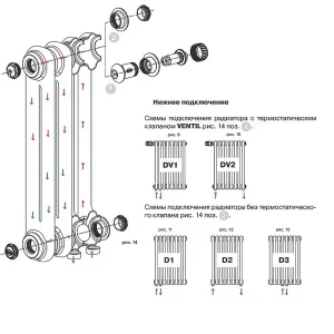 ᐉ Радиатор стальной трубчатый Rifar Tubog TUB 2180-08-D1 [8 секций] ✔️ фото | ⏩ Pro-Greem