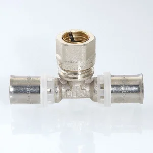 ᐉ Пресс-тройник 20 х 15 мм (евроконус под обжим металлической трубы) VALTEC / Фитинг для труб из сшитого полиэтилена и металлопласта 20(2,0) ✔️ фото | ⏩ Pro-Greem