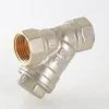 ᐉ Фильтр косой сетчатый 1 1/4"ВР VALTEC с сеткой 800 мкм, латунный никелированный, 16 бар / Грязевик грубой очистки воды ДУ32 со сливной пробкой VT.192.N.07 ✅ фото | VALTEC ⭐ Pro-Greem