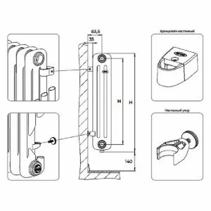 ᐉ Радиатор стальной трубчатый Rifar Tubog TUB 2180-06 [6 секций] ✔️ фото | ⏩ Pro-Greem