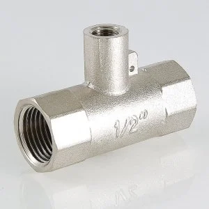 ᐉ Тройник 1/2" х M10 х 1/2" вн.р. VALTEC для погружного термодатчика / Латунный фитинг для подключения датчика температуры счетчика отопления квартиры ✔️ фото | ⏩ Pro-Greem