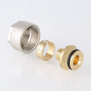 ᐉ Евроконус 3/4" для труб из сшитого полиэтилена 20x2,0 мм VALTEC / Обжимной латунный фитинг - муфта с накидной гайкой для коллектора теплого пола ✔️ фото | ⏩ Pro-Greem