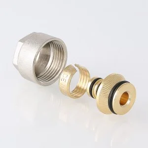 ᐉ Евроконус 3/4" для металлопластиковых труб 20x2,0 мм VALTEC / Фитинг обжимной латунный с накидной гайкой резьба для подключения коллектора ✔️ фото | ⏩ Pro-Greem