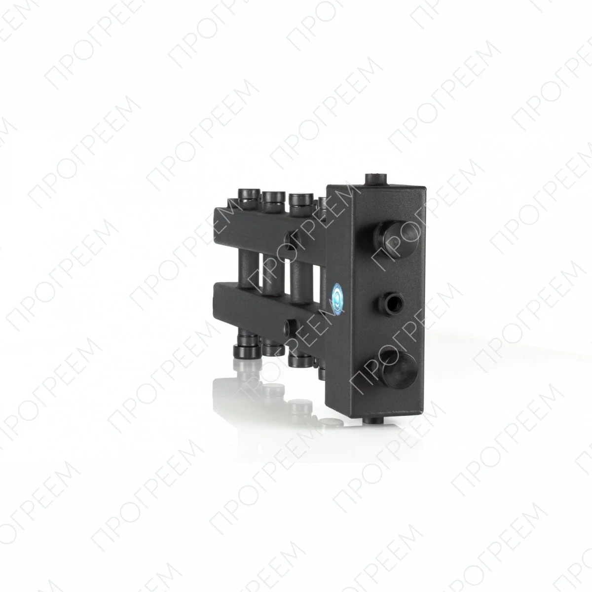 ᐉ Распределительный коллектор с гидрострелкой Север М5 (5 контуров) до 70 кВт, 1 1/4" x 1" для котла отопления, насосных групп (квадратный профиль) 1925011 ✅ фото | Север ⭐ Pro-Greem