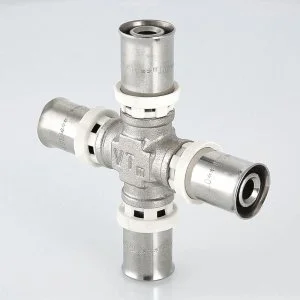 ᐉ Крестовина 20х16х20х16 мм VALTEC для металлопластиковых и пластиковых труб 16(2,0), 20(2,0) / Пресс-фитинг для соединения труб из сшитого полиэтилена ✔️ фото | ⏩ Pro-Greem