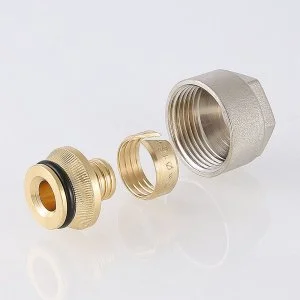 ᐉ Евроконус 3/4" для труб из сшитого полиэтилена 16x2,2 мм VALTEC / Фитинг латунный с накидной гайкой для коллектора теплого пола, VT.4410.NE.1622 ✔️ фото | ⏩ Pro-Greem
