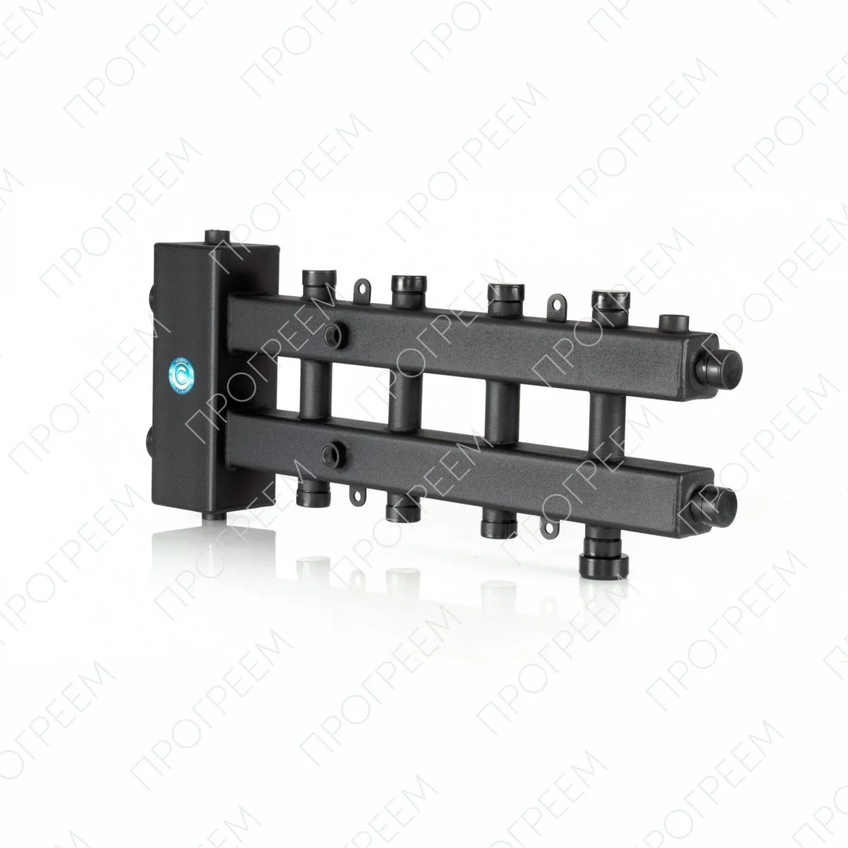 ᐉ Распределительный коллектор с гидрострелкой Север М5 (5 контуров) до 70 кВт, 1 1/4" x 1" для котла отопления, насосных групп (квадратный профиль) 1925011 ✅ фото | Север ⭐ Pro-Greem