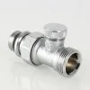 ᐉ Клапан настроечный радиаторный 1/2" x 3/4" Евроконус прямой VALTEC / Регулирующий вентиль с полусгоном на обратку для подключения радиатора отопления VT.020.NER.04 ✅ фото | VALTEC ⭐ Pro-Greem
