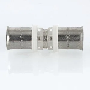 ᐉ Пресс-фитинг 20х20 мм прямой VALTEC для труб из сшитого полиэтилена и металлопластика 20(2,0) / Латунный соединительный элемент для опрессовки трубы ✔️ фото | ⏩ Pro-Greem