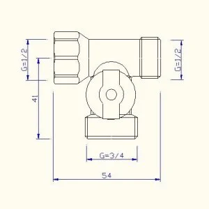 ᐉ Тройник 1/2"х3/4"х1/2" вн-нар VALTEC с шаровым краном для подключения сантехники, посудомоечной и стиральной машины с гибкой подводкой под штуцер ✔️ фото | ⏩ Pro-Greem