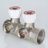 ᐉ Коллектор латунный 1" x 4 выхода 3/4" (евроконус) с регулирующими вентилями VALTEC / Распределительная гребенка на 4 контура для водоснабжения VTc.570.NE.0604 ✅ фото | VALTEC ⭐ Pro-Greem
