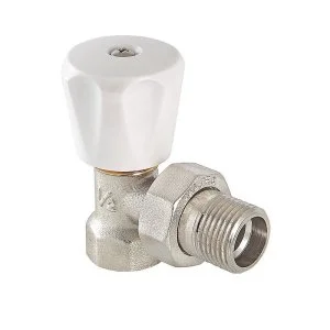 ᐉ Клапан радиаторный угловой 3/4" вн.-нар. Kvs 1,1-5,6 VALTEC ручной / Компактный регулирующий вентиль ДУ 20 для радиатора отопления с полусгоном ✔️ фото | ⏩ Pro-Greem