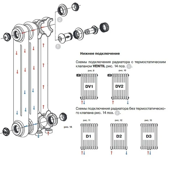 ᐉ Радиатор стальной трубчатый Rifar Tubog TUB 2180-04-D1 [4 секции] ✔️ фото | ⏩ Pro-Greem