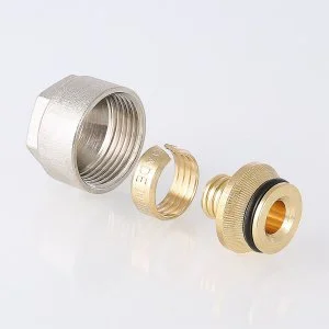 ᐉ Евроконус 3/4" для труб из сшитого полиэтилена 16x2,2 мм VALTEC / Фитинг латунный с накидной гайкой для коллектора теплого пола, VT.4410.NE.1622 ✔️ фото | ⏩ Pro-Greem