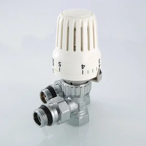 ᐉ Комплект терморегулирующий угловой 1/2"x1/2" VALTEC для подключения радиатора отопления: термоголовка, настроечный и термостатический клапаны ✔️ фото | ⏩ Pro-Greem