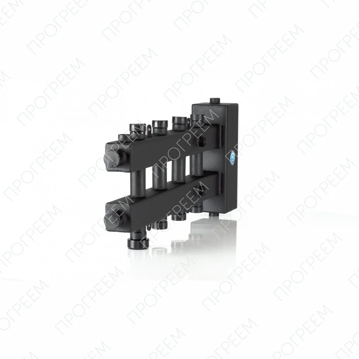 ᐉ Распределительный коллектор с гидрострелкой Север М5 (5 контуров) до 70 кВт, 1 1/4" x 1" для котла отопления, насосных групп (квадратный профиль) 1925011 ✅ фото | Север ⭐ Pro-Greem