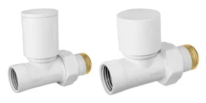 ᐉ Комплект радиаторный Ferro прямой Белый н.р.1/2"-в.р.1/2" с регулировочным и отсекающим клапанами для бокового подключения радиатора отопления ✔️ фото | ⏩ Pro-Greem