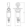 ᐉ Фильтр самоочищающийся промывной 3/4" ВР VALTEC с манометром и сливным краном / Каскадный грязевик ДУ20 для грубой очистки воды с 2-я сетками VT.389.N.05 ✅ фото | VALTEC ⭐ Pro-Greem