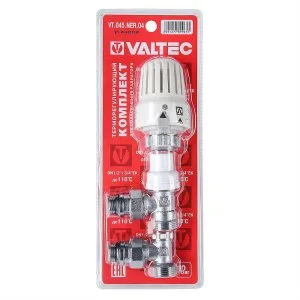 ᐉ Комплект терморегулирующий угловой 1/2"x3/4" Евроконус VALTEC для подключения радиатора отопления ✔️ фото | ⏩ Pro-Greem