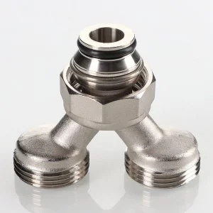 ᐉ Коллекторный разделитель потока на 2 выхода нар.р. 3/4" (евроконус) VALTEC / Гидравлическая стрелка из нержавейки на 2 отвода для коллектора ✔️ фото | ⏩ Pro-Greem