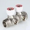 ᐉ Коллектор латунный 1" x 4 выхода 3/4" (евроконус) с регулирующими вентилями VALTEC / Распределительная гребенка на 4 контура для водоснабжения VTc.570.NE.0604 ✅ фото | VALTEC ⭐ Pro-Greem