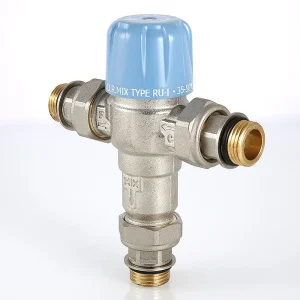 ᐉ Термостатический смесительный клапан t 30-50 C 1/2" нар.р. VALTEC THERMOMIX регулируемый / Трехходовой смеситель для подключения бойлера, системы ГВС ✔️ фото | ⏩ Pro-Greem