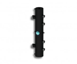 Гидрострелка Север R-140К2 (140 кВт, 2 контура) 2"x1 1/4" нар.р, круглый профиль / Гидравлический разделитель для котла и коллектора отопления